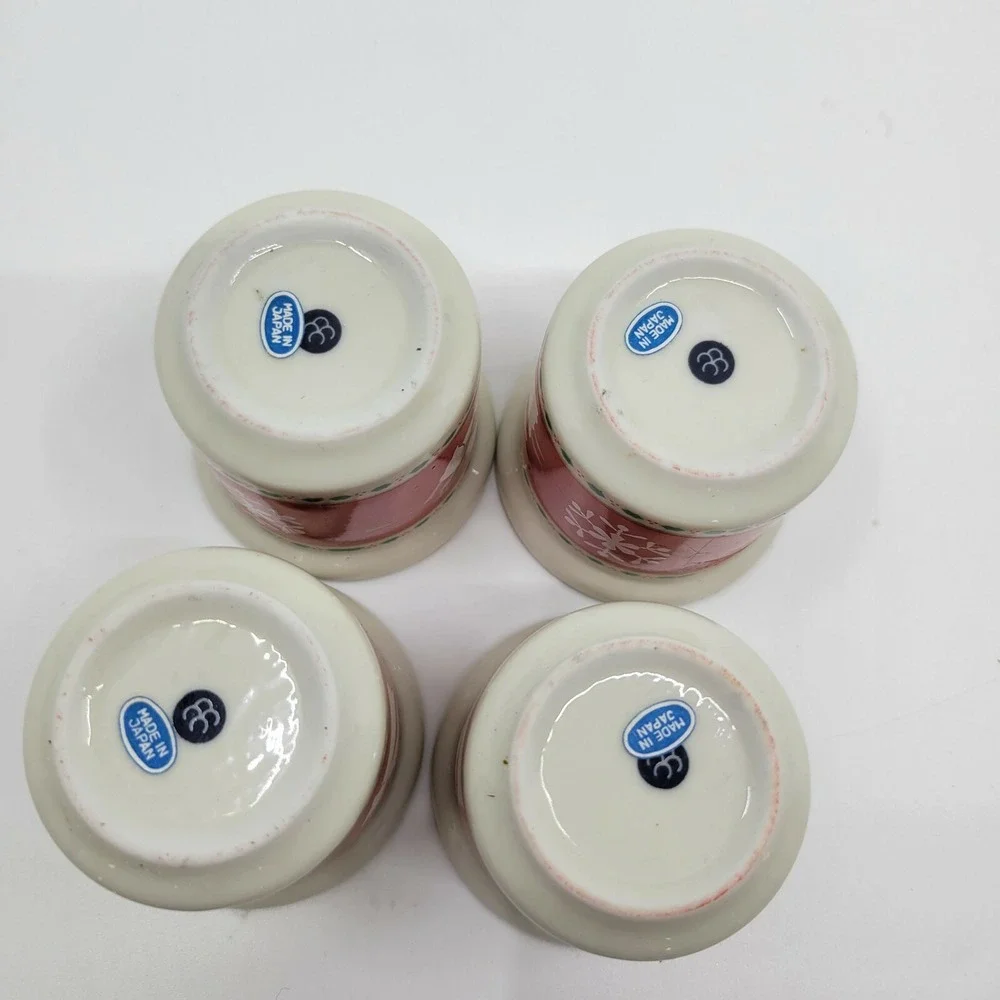 UCAGCO Japan Set of 4 Christmas Angel Snowflake Votive Candle Holders Vintage
